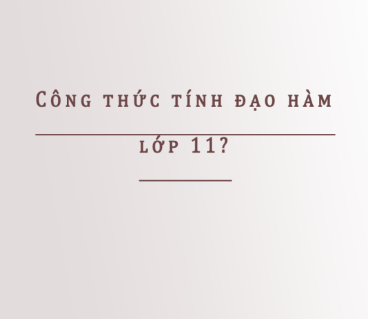 Công thức tính đạo hàm lớp 11?