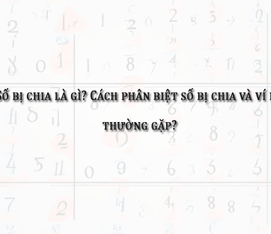 Số bị chia là gì? Cách phân biệt số bị chia và ví dụ thường gặp?